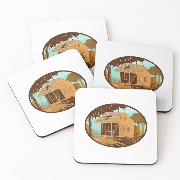 Item preview, Cajun House and Gator Oval WPA Retro designed and sold by patrimonio.