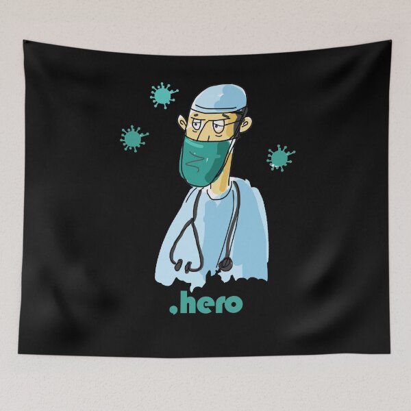 Item preview, QUARANTINE HERO DOCTOR MASK designed and sold by Edgy DESIGNS.
