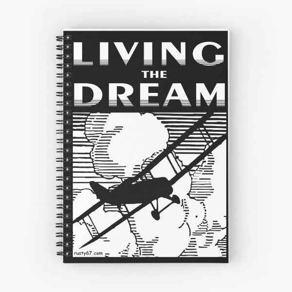 Item preview, Living the Dream biplane designed and sold by rustyredbubble.