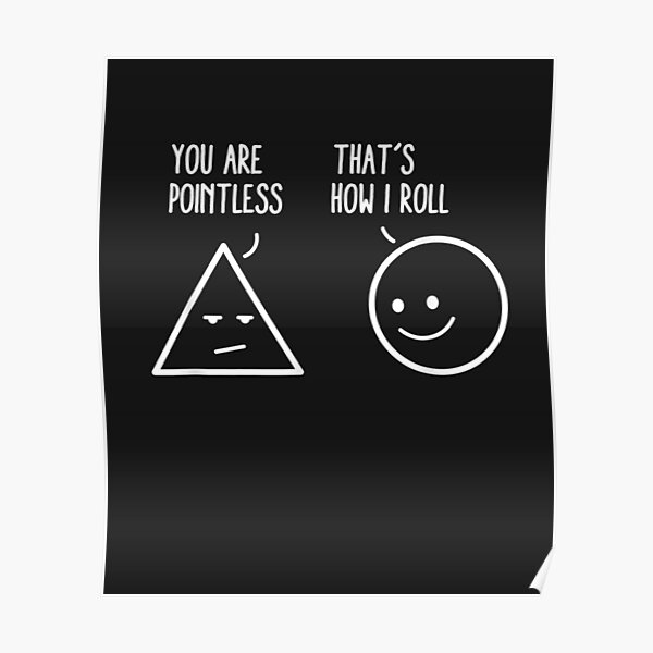 You Are Pointless That Is How I Roll Math Funny Pun Poster