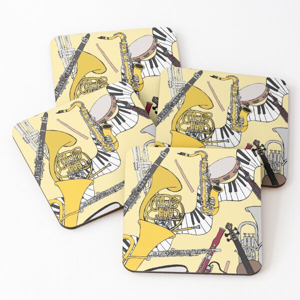 Item preview, Solid Yellow Instrumental Collage designed and sold by bumblebeebri9.