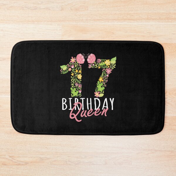 Item preview, 17th Birthday Queen 17 Years Old Girl Floral B-day Theme design designed and sold by Grabitees.