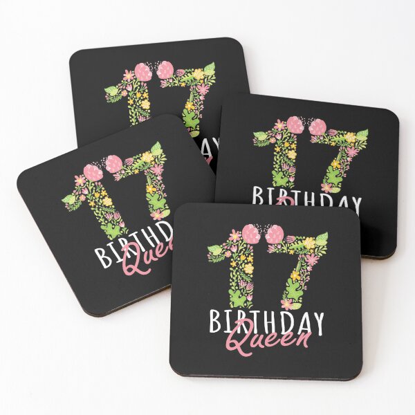 Item preview, 17th Birthday Queen 17 Years Old Girl Floral B-day Theme design designed and sold by Grabitees.
