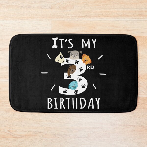 Item preview, It's My 3rd Birthday Dog Lover Theme 3 Years Old Puppy print designed and sold by Grabitees.