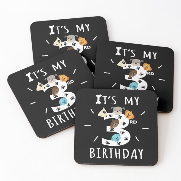 Item preview, It's My 3rd Birthday Dog Lover Theme 3 Years Old Puppy print designed and sold by Grabitees.