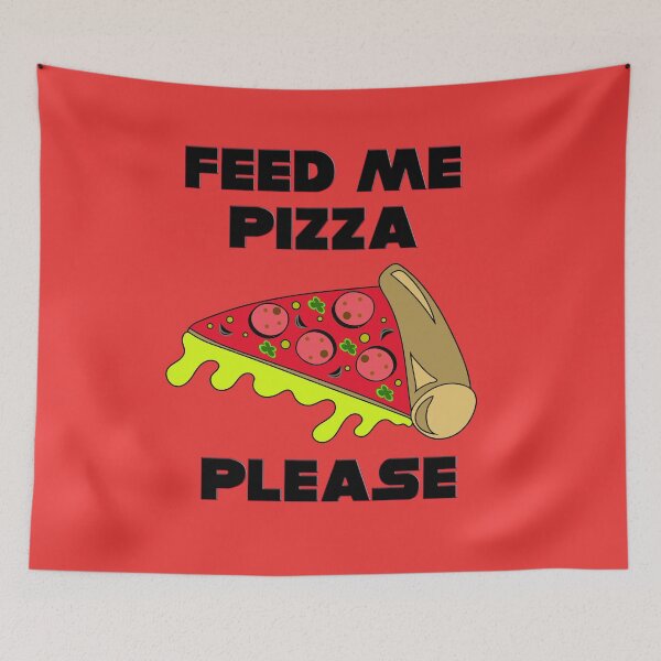 Item preview, FEED ME PIZZA - ITALIAN FOOD LOVERS - PIZZA FOOD LOVERS - BLACK FONT designed and sold by Iskybibblle.