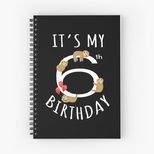 Item preview, It's My 6th Birthday Sloth 6 Years Old Kid B-day Party product designed and sold by Grabitees.