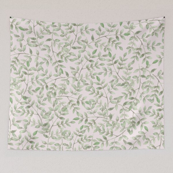 Item preview, Hazy Spring Leaf Pattern design on Blush Pink Background designed and sold by Anne-Marie Bloor.