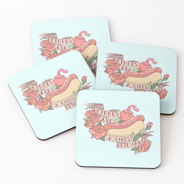 Item preview, Hotdogs Are A Girls Best Friend - Colourized  designed and sold by Hamburgirl Art.