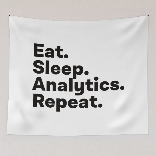 Item preview, Eat Sleep Analytics Repeat designed and sold by teesaurus.