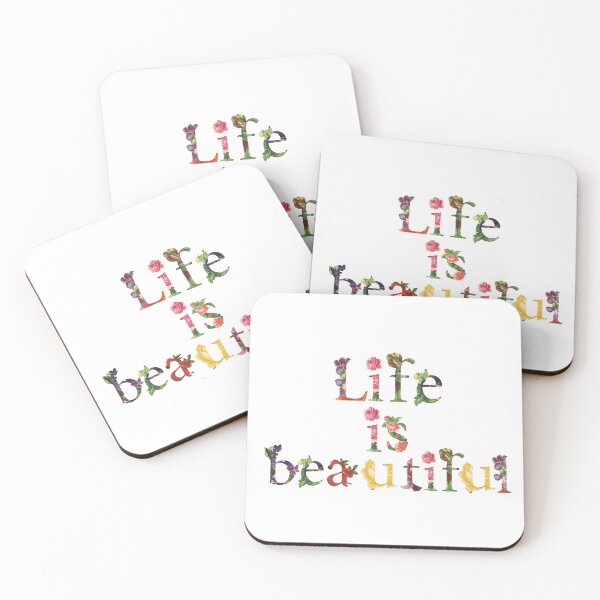 Item preview, Life Is Beautyful Flowers designed and sold by MrTeeTime.