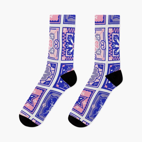 Item preview, Talavera Mexican Tile – Pink & Periwinkle Palette designed and sold by Cat Coquillette.