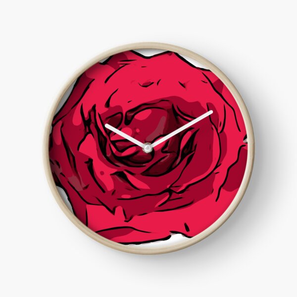Rote Rose Illustration Uhr