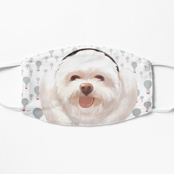 Puppy listening to music with headphone Mask