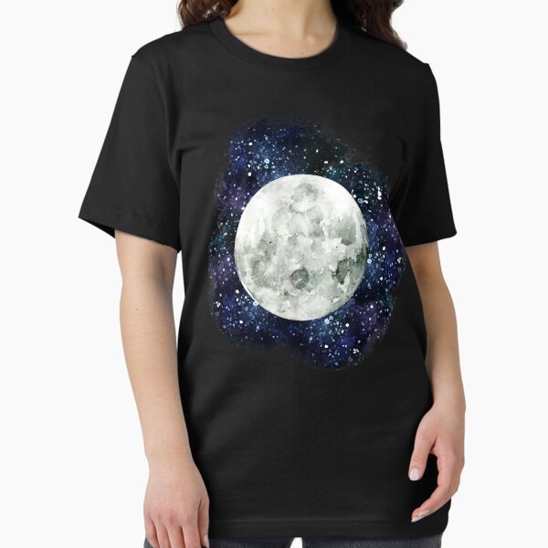 Item preview, Moon - Star Gazer- Ink & Watercolor Galaxy designed and sold by WishingInkwell.