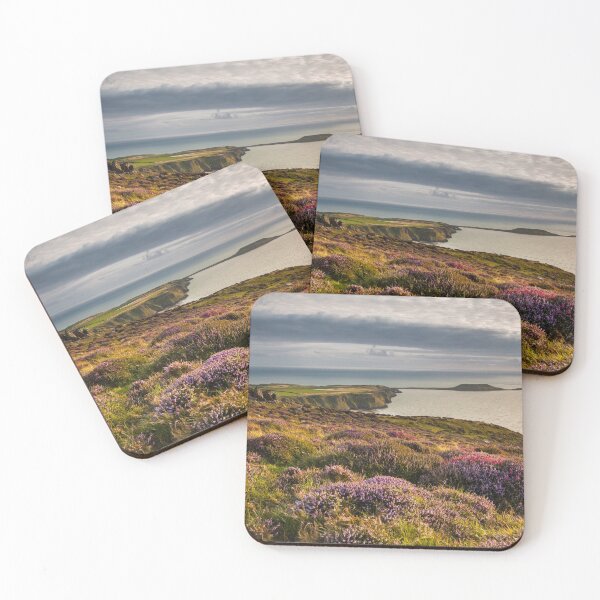 Item preview, Worms Head and Rhossili Bay from Rhossili Down, Gower, Wales  designed and sold by Dan Santillo.