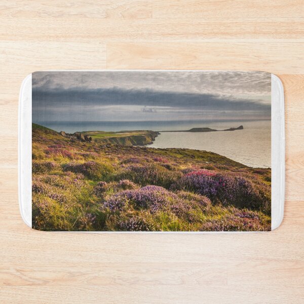 Item preview, Worms Head and Rhossili Bay from Rhossili Down, Gower, Wales  designed and sold by Dan Santillo.