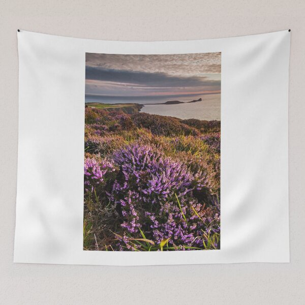 Item preview, Worms Head and Rhossili Bay from Rhossili Down, Gower, Wales  designed and sold by Dan Santillo.