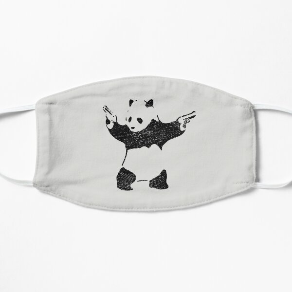 Panda with Guns (distressed design) Mask