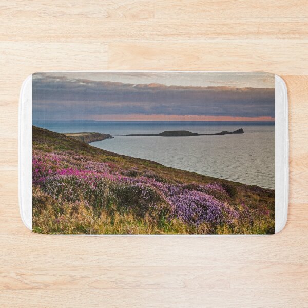 Item preview, Worms Head and Rhossili Bay from Rhossili Down, Gower, Wales  designed and sold by Dan Santillo.