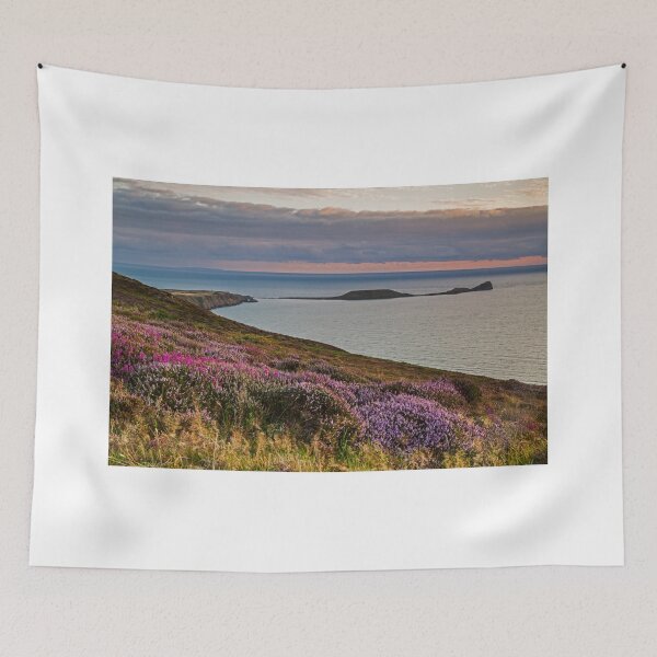 Item preview, Worms Head and Rhossili Bay from Rhossili Down, Gower, Wales  designed and sold by Dan Santillo.