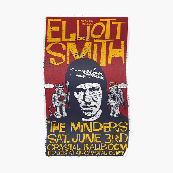 Elliott Smith Live in 2001 (distressed design) Poster