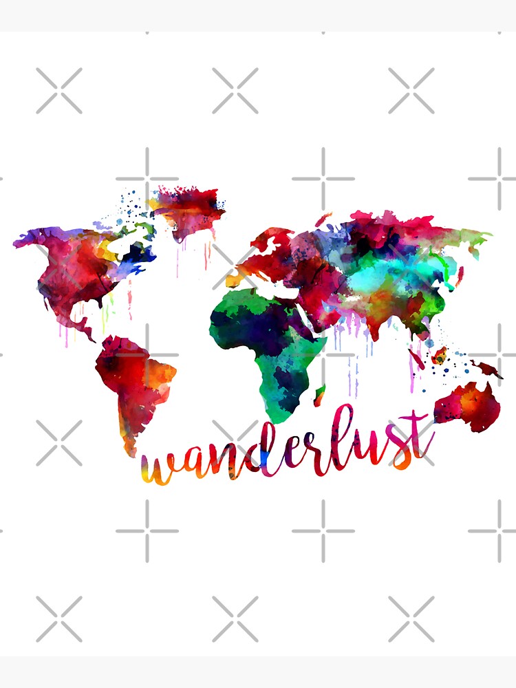 Watercolor Clipart, Travel, Waunderlust, Suit Case, Globe, World