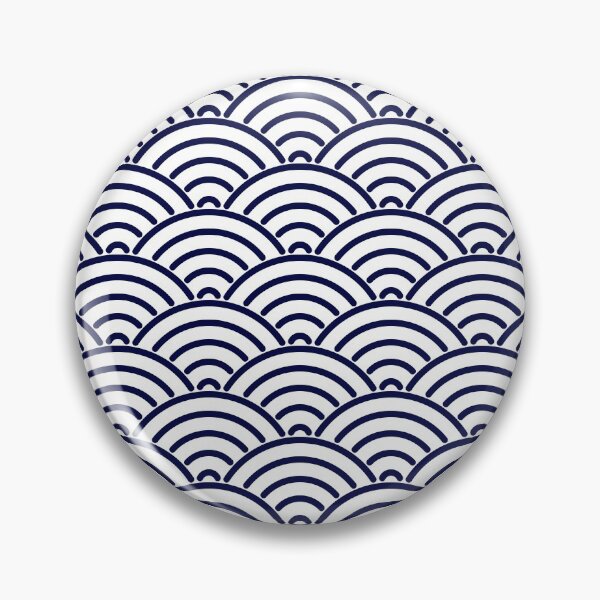 Item preview, Japanese Koinobori Fish Scale in Delft Blue designed and sold by Digital Homestead.