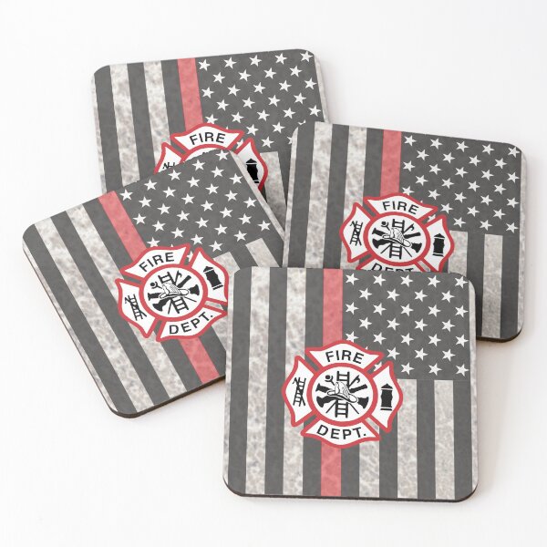 Item preview, Firefighter Gifts, Thin Red Line Flag with Emblem designed and sold by 3QuartersToday.