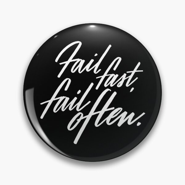 Item preview, fail fast fail often typography text art quote by Word Fandom - wordfandom designed and sold by Kerry Pritchard.