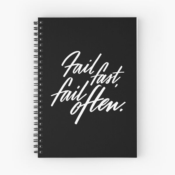 Item preview, fail fast fail often typography text art quote by Word Fandom - wordfandom designed and sold by Kerry Pritchard.