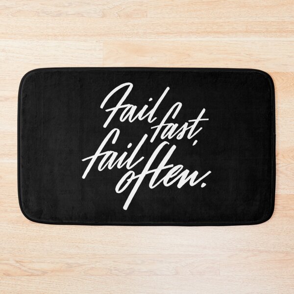 Item preview, fail fast fail often typography text art quote by Word Fandom - wordfandom designed and sold by Kerry Pritchard.