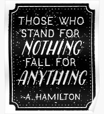 Stand or Fall Quote Poster