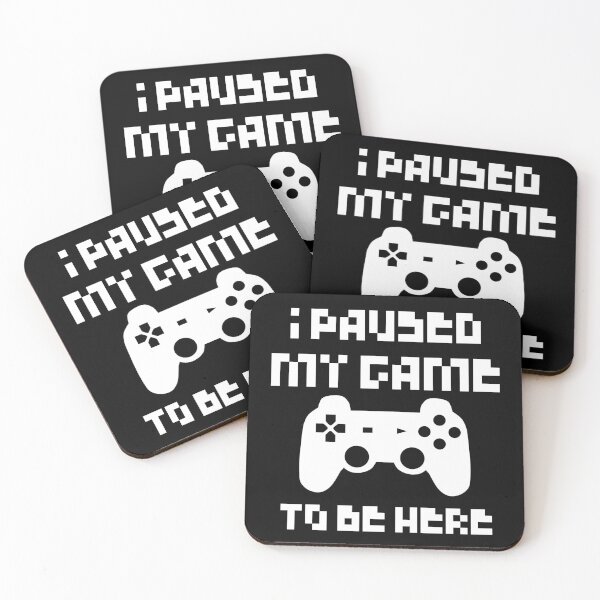 Item preview, i paused my game for this typography text art quote by Word Fandom - wordfandom designed and sold by Kerry Pritchard.