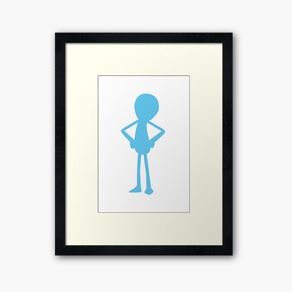 Minimalist Mr Meeseeks Framed Art Print