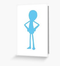 Minimalist Mr Meeseeks Greeting Card