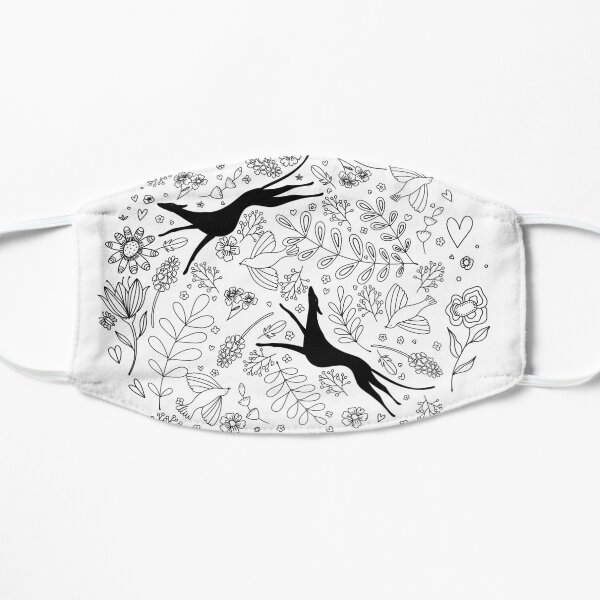 Greyhound happiness Flat Mask