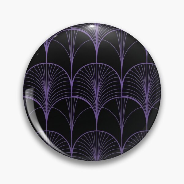 Artikelvorschau, Lila und schwarzes Art Deco Fan Muster entworfen und verkauft von thesnowwhyte.