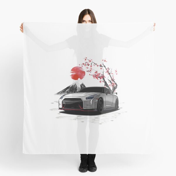 Item preview, White R35 GTR Nismo With Cherry Blossom Tree designed and sold by Enthusiast Designs.