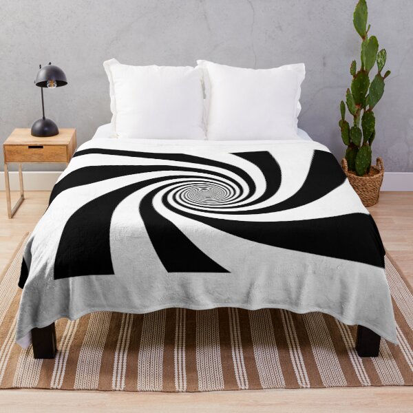 Item preview, Black and White Spiral Swirl Psychedelic Hypnotic Optical Illusion designed and sold by IncrediVFX.