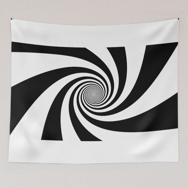 Item preview, Black and White Spiral Swirl Psychedelic Hypnotic Optical Illusion designed and sold by IncrediVFX.