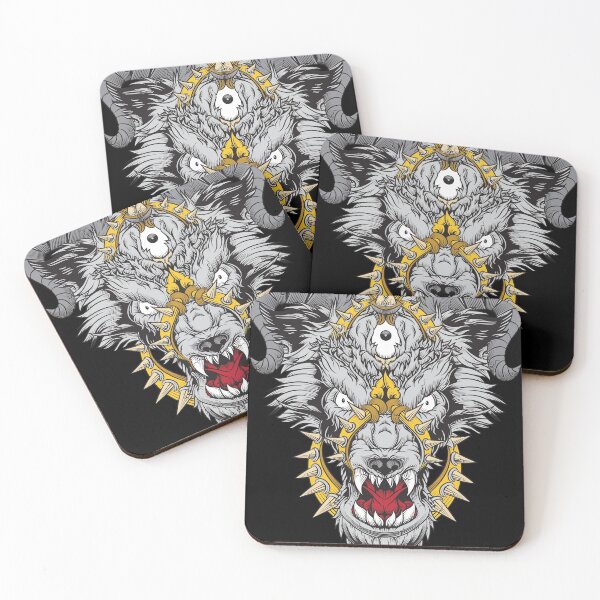 Item preview, Hellhound Devil Dog Head Illustration designed and sold by javaneka.