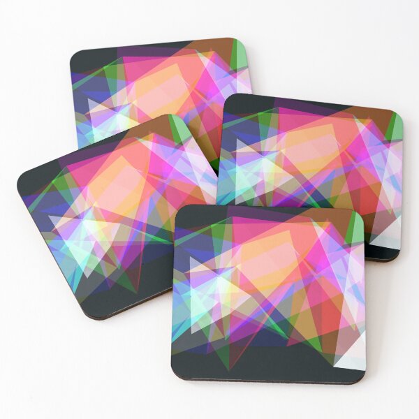 Item preview, Abstract Translucent Rainbow Moving Geometric Triangle Shapes designed and sold by IncrediVFX.