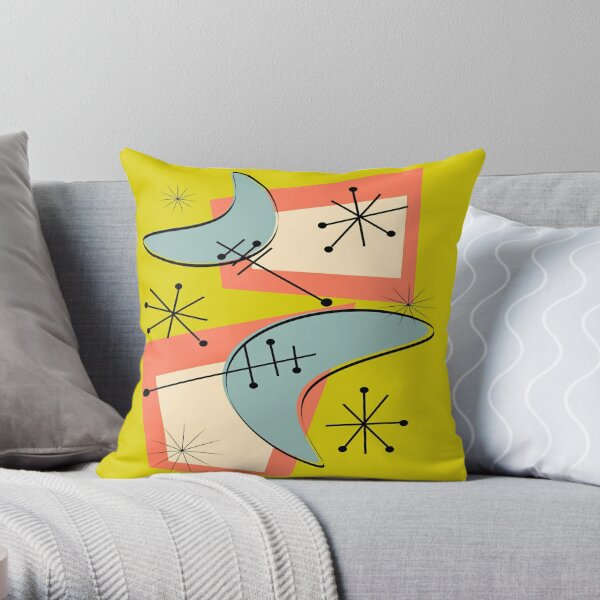 Emvency Throw Pillow Cover Colorful 1950S Retro Abstract Mid