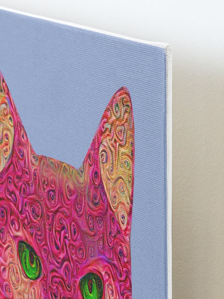 Alternate view of Rose Hungry Cat Mounted Print