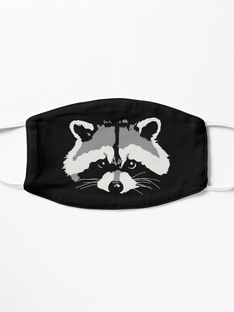 Raccoon Face Mask By GeoCreate Redbubble   Ur,mask Flatlay Front,tall Portrait,750x1000.u6 