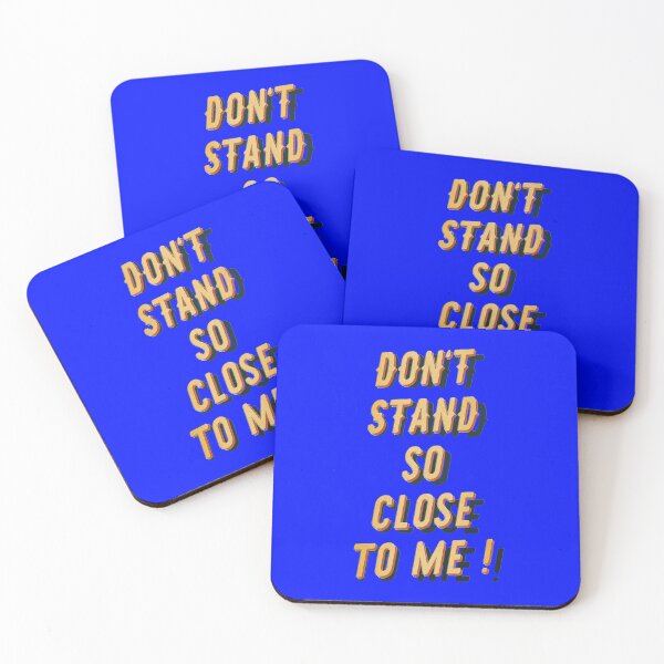 Item preview, Don t stand so close to me - Typo Blue - Fight the Virus designed and sold by Hell-Prints.