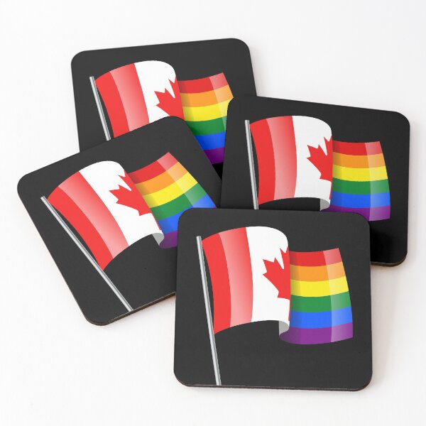 Item preview, CANADA PRIDE LGBT MIXED RAINBOW FLAG designed and sold by designdistiller.