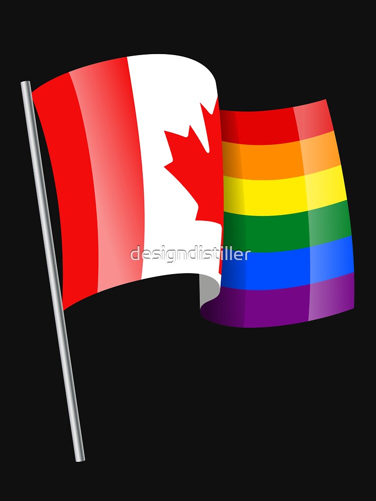 Canada Pride Lgbt Mixed Rainbow Flag T Shirt By Designdistiller Redbubble