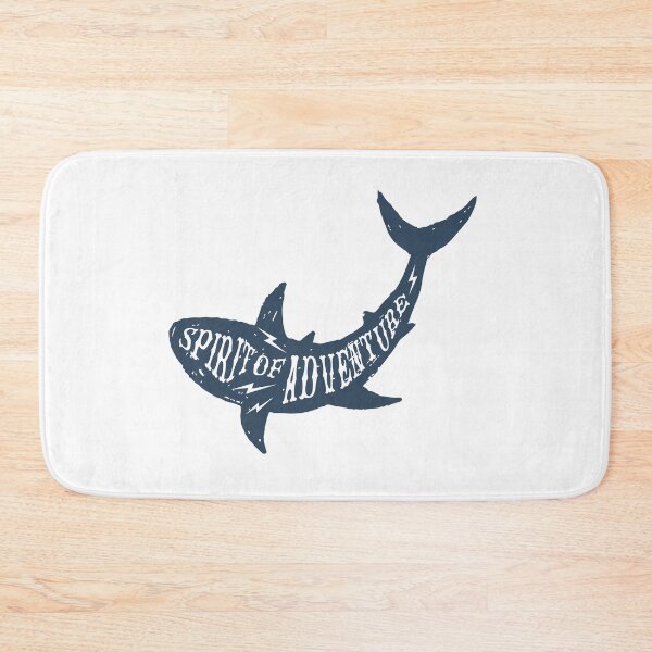 Item preview, Hand Drawn Shark. Spirit Of Adventure. Motivational Quote designed and sold by Sloth Astronaut.